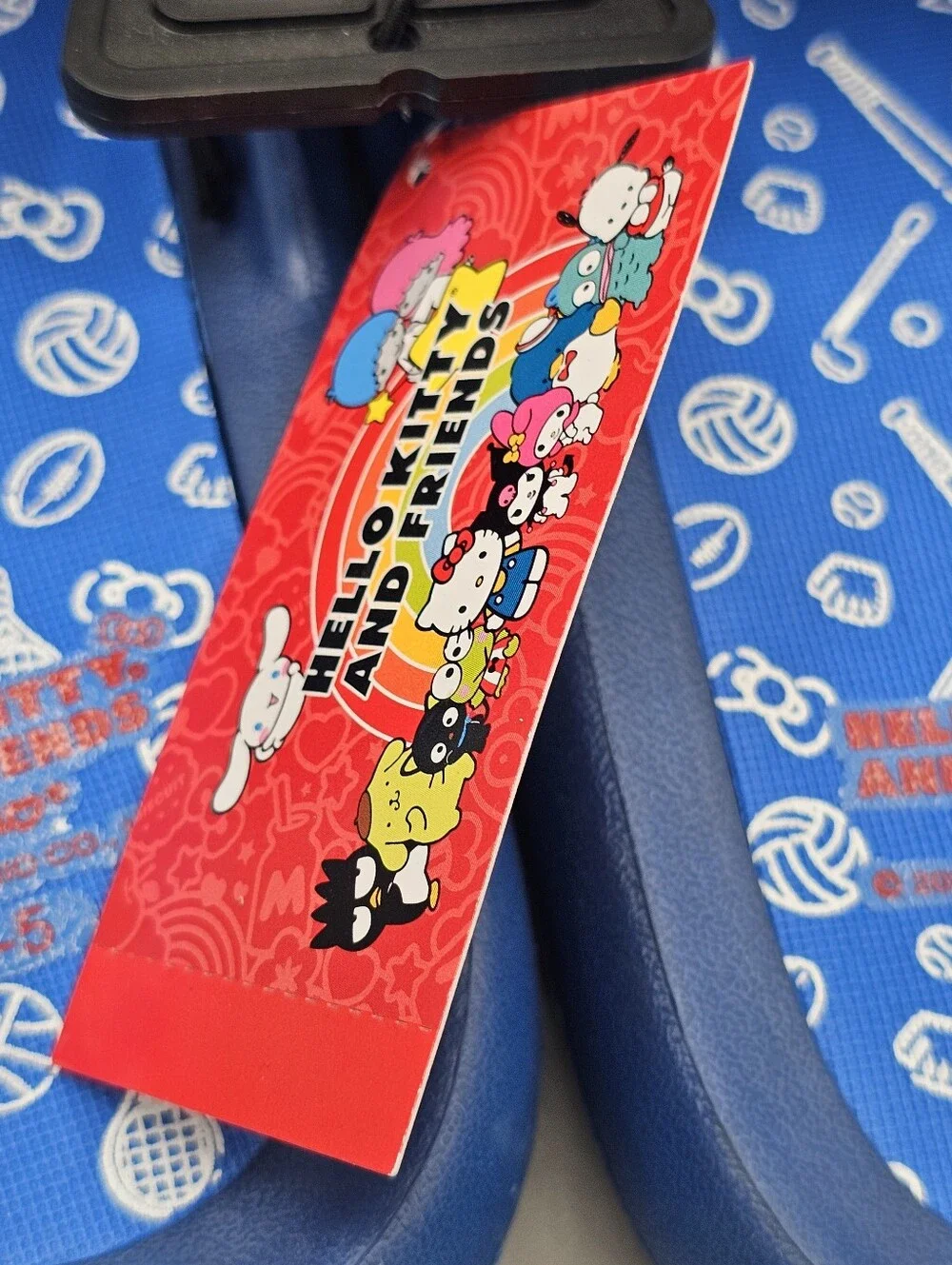 Sanrio Hello Kitty Cinamonroll Kuromi Baseball Cushion Slide Sandal Blue KIDS